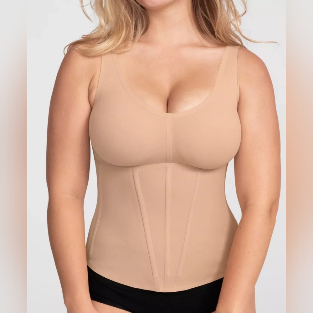 Honeylove Slimming  3X Maximum Sculpting And Support Boldness Tank Sand NWT